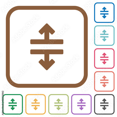 Horizontal split simple icons