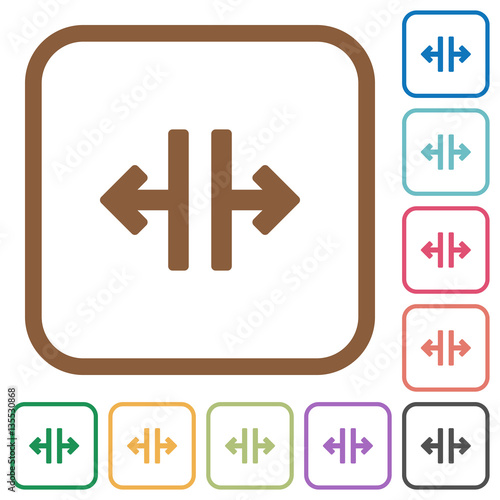 Vertical split simple icons