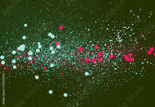 graffiti speckled space background in green red