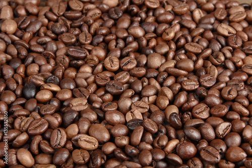 Background of the roasted coffee.