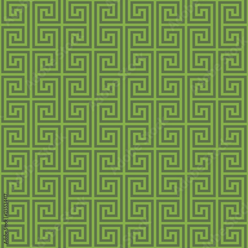 Greenery Classic meander seamless pattern.