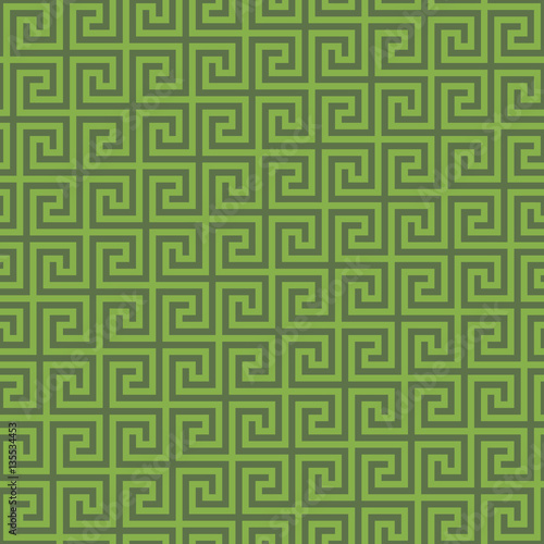 Greenery Classic meander seamless pattern.