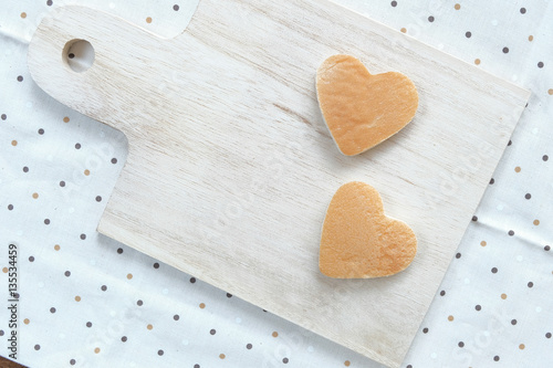 heart shape bakery for valentine concept
