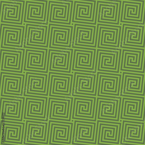 Greenery Classic meander seamless pattern.