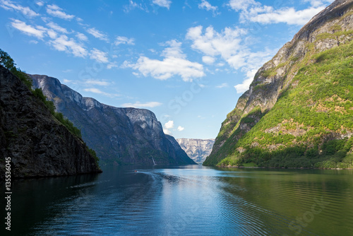 Naeroyfjorden in Norway.
