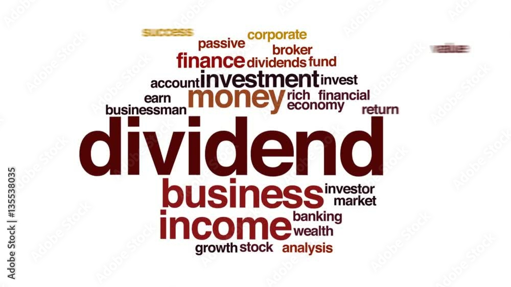 Dividend management animated word cloud, text design animation. Dividend management animated word cloud, text design animation.