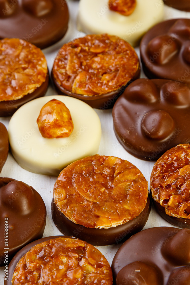 variety chocolate pralines