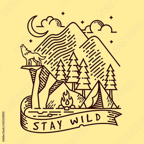 Stay Wild Vector Illustration
