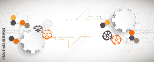 Vector illustration, Hi-tech digital technology and engineering