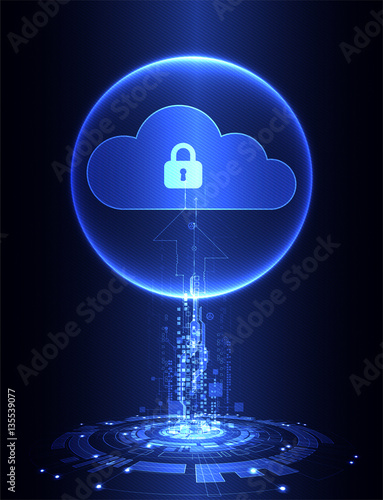 Abstract security cloud technology background.