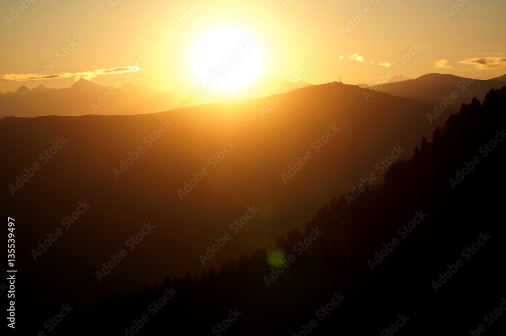 Sonnenuntergang auf Seiser Alm Sonnenuntergang auf Seiser Alm