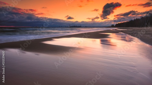 Wallpaper Mural Colorful sunset and sea Torontodigital.ca