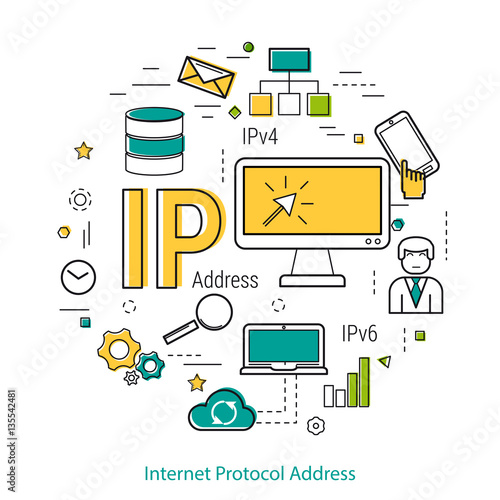 IP Address - Line concept