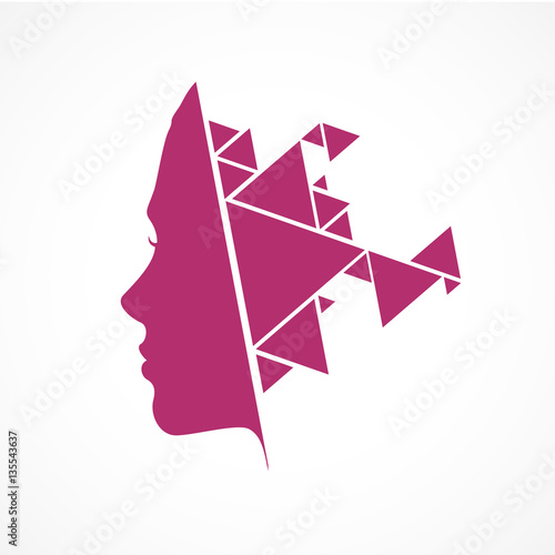 visage femme,design