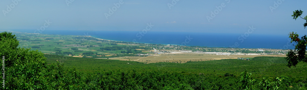 Grecja, Litochoro, Morze Egejskie [panorama].