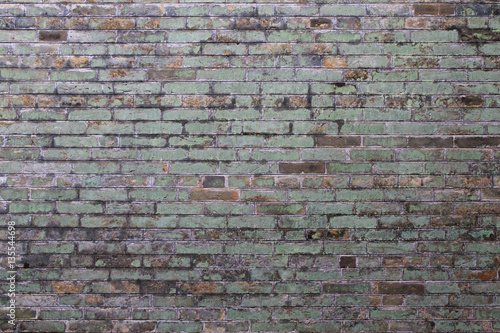 Photo of Aged Brick Texture. Retro Brick Wall Background Aged by Weather