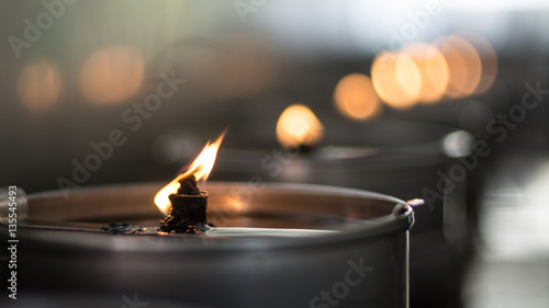 Flames in a pot of oil.