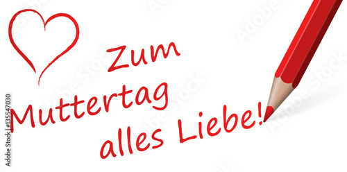 red pen with text for Mother's Day