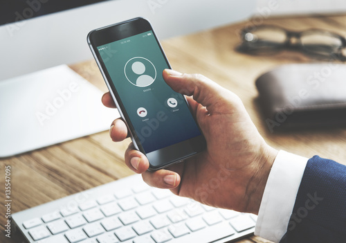 Принти на полотні Incoming Mobile Call Communication Concept