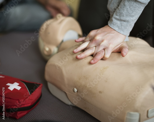 Plakat CPR First Aid Training Concept