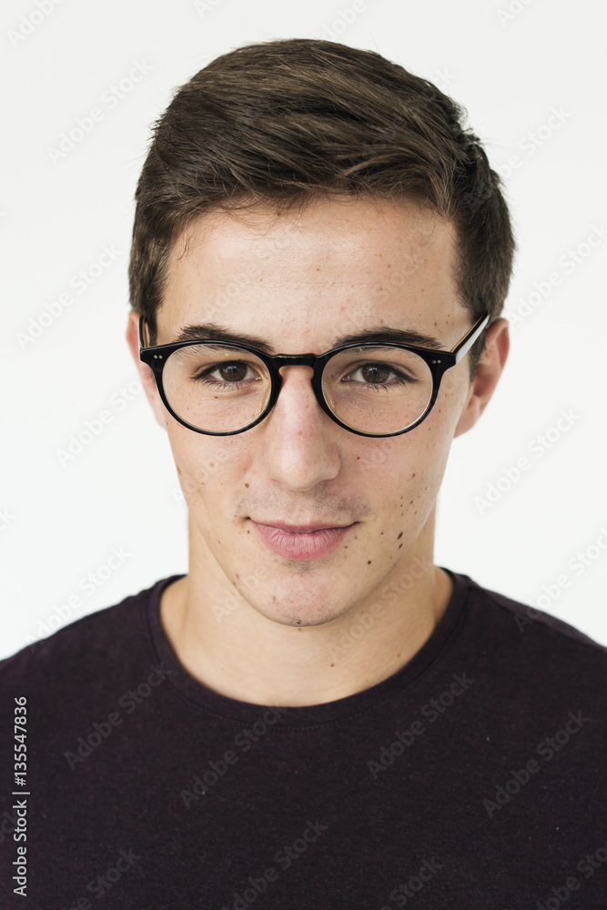 Men Smile Face Expression Portrait Concept Men Smile Face Expression Portrait Concept