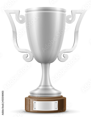 cup winner silver stock vector illustration
