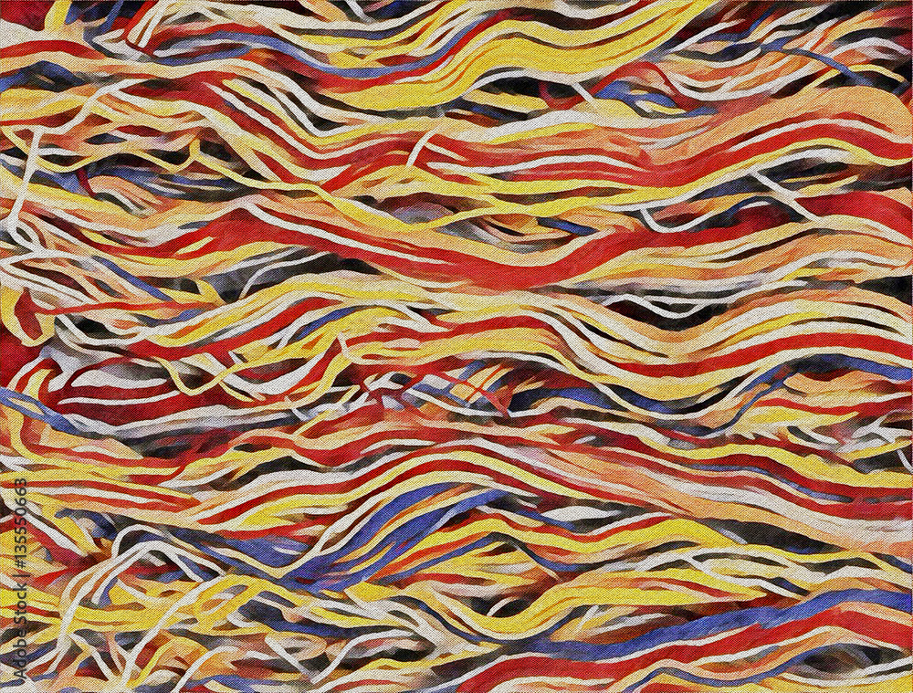 Colored yarn. Abstarct colorful background from threads