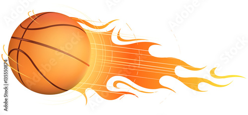 burning basketball