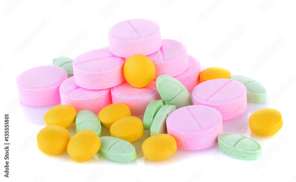 Medical pill isolated on white background Medical pill isolated on white background