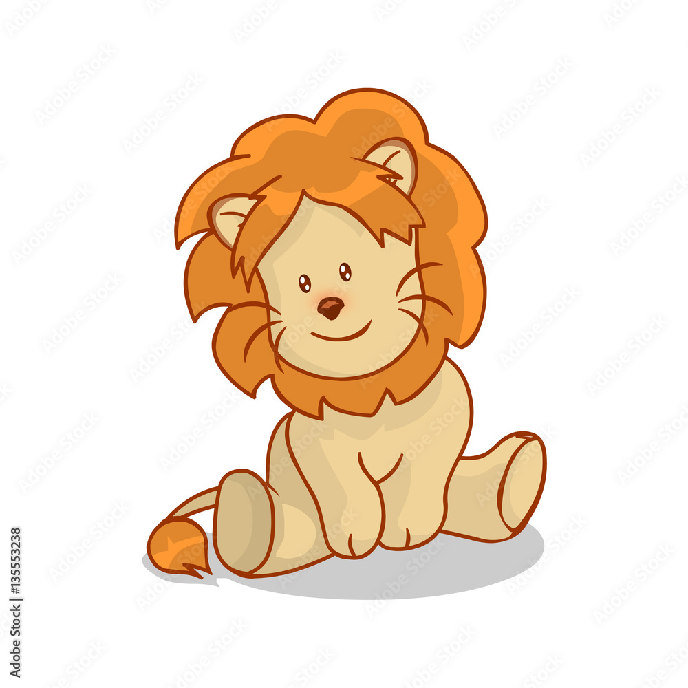 Obraz premium Little lion illustration