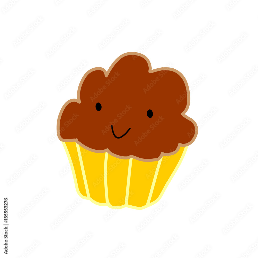 Cute chocolate muffin Cute chocolate muffin