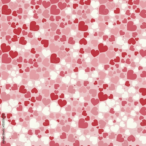 Wallpaper Mural Abstract Valentine's Day hearts. Seamless background for your design. Vector illustration. Love concept. Cute wallpaper. Good idea for Wedding and Valentines day card Torontodigital.ca