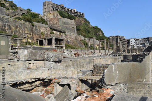 Ruins in Gunkanjima, Nagasaki