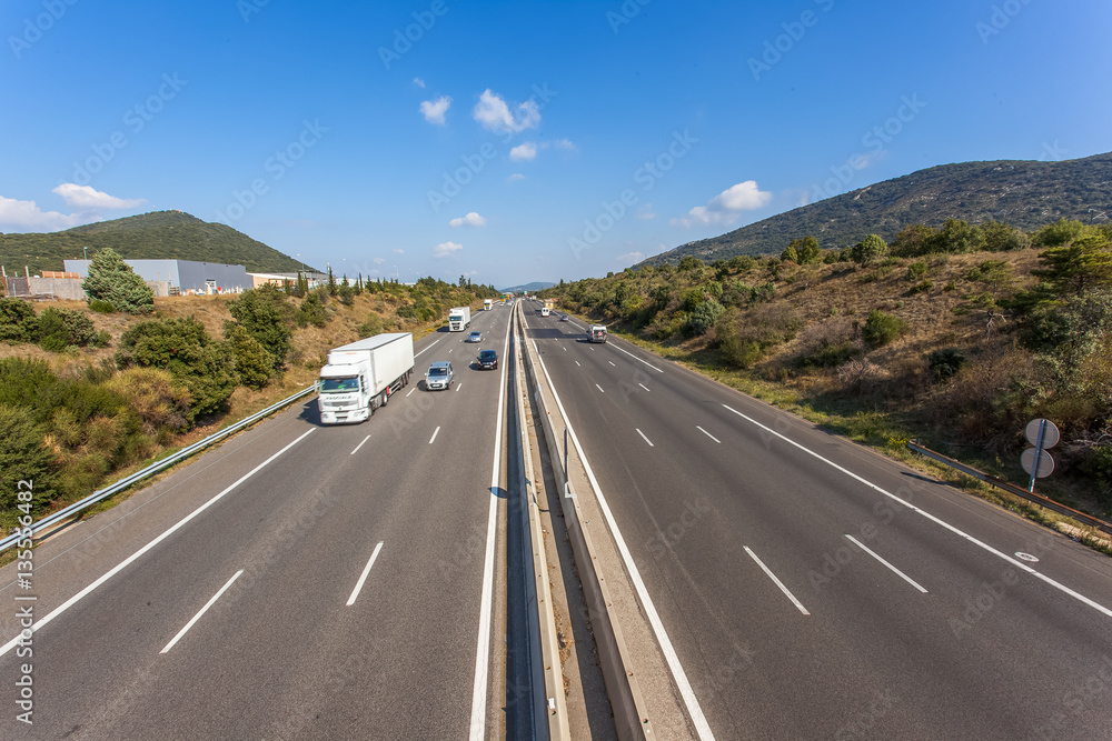 l'autoroute du soleil, E15, A7, à Malataverne l'autoroute du soleil, E15, A7, à Malataverne