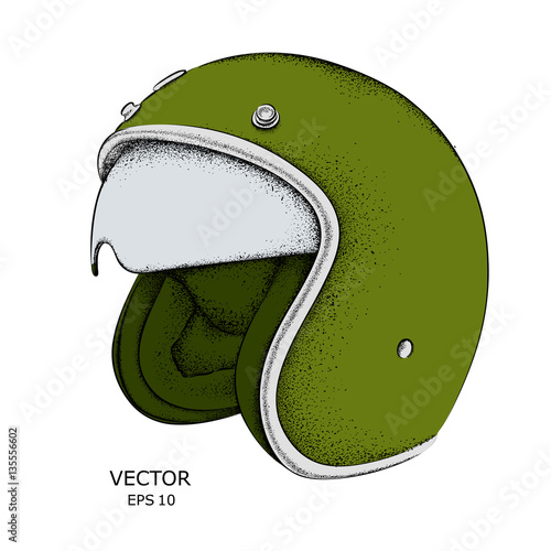 Motorcycle helmet. Vector illustration