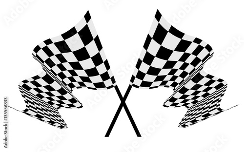 Checkered race flag.