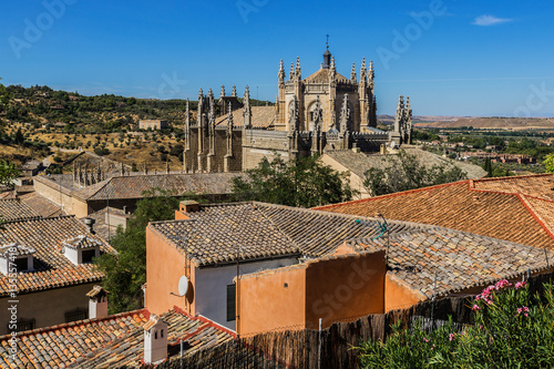 Toledo panorama with Monastery of San Juan de los Reyes. Spain.