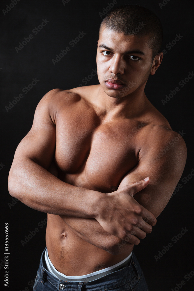Attractive young african sportsman