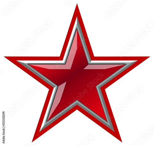 Vector Red Star. Available EPS-10 separated by groups and layers