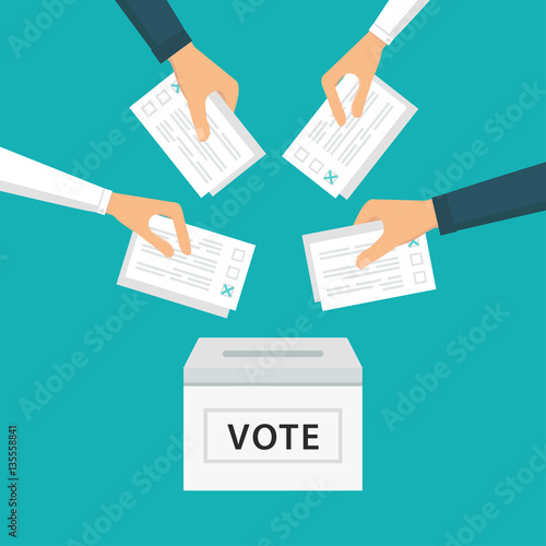 People Vote at Election