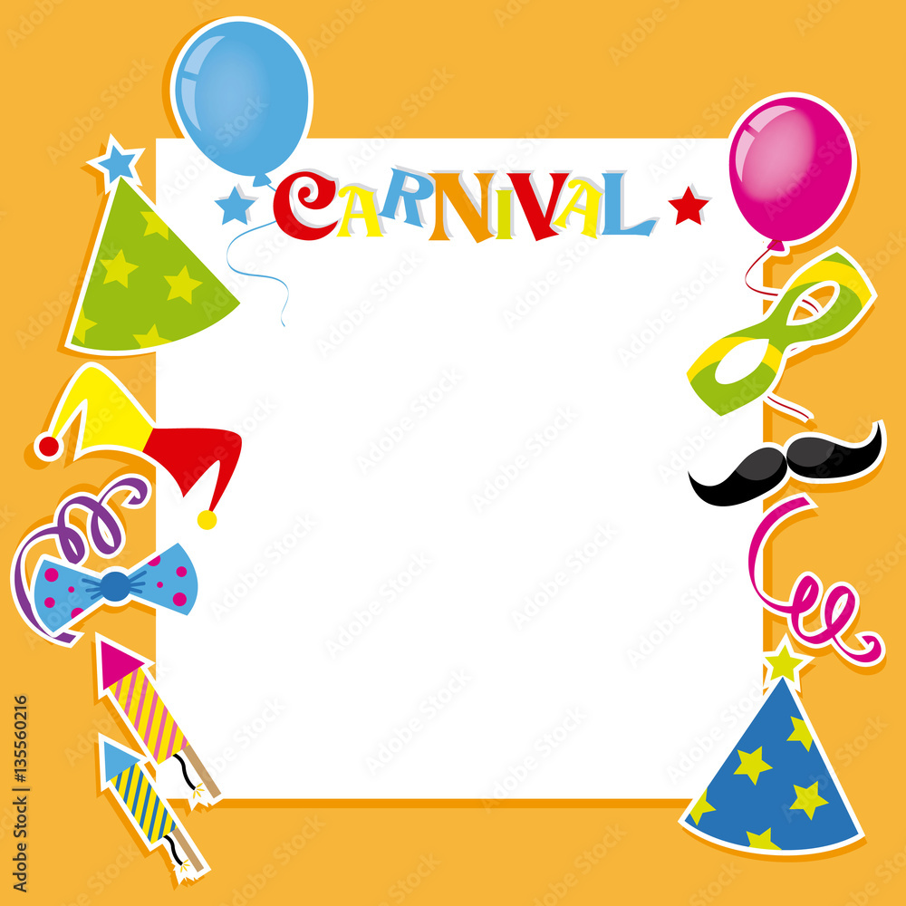 Happy carnival card. space for text or photo Happy carnival card. space for text or photo