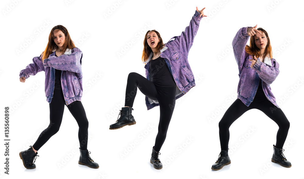 Fototapeta premium Beautiful girl urban dancer