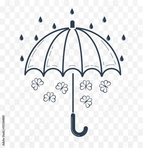 silhouette of an umbrella
