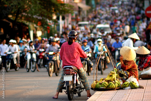 Traffic Jam in Vietnam 