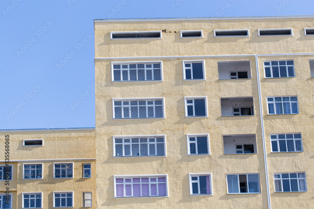 windows of a multistory building as background