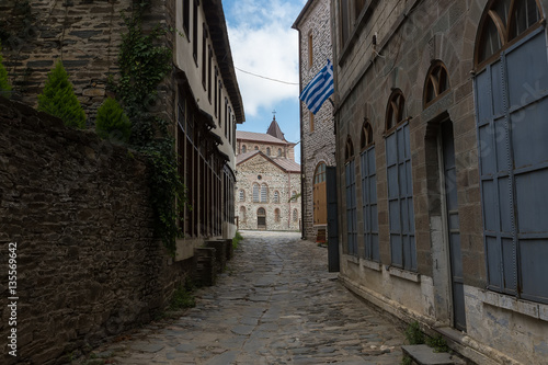Fototapeta Naklejka Na Ścianę i Meble -  Building details in Karyes on Holy Mount Athos