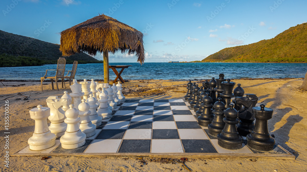 Chess on the beach