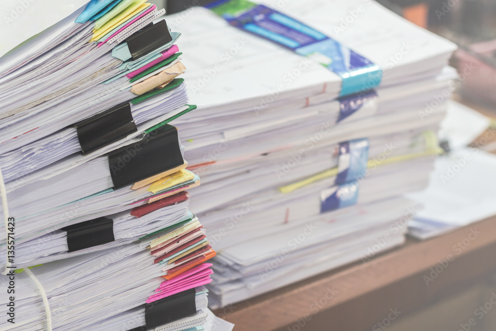 Pile of papers on the desk Pile of papers on the desk