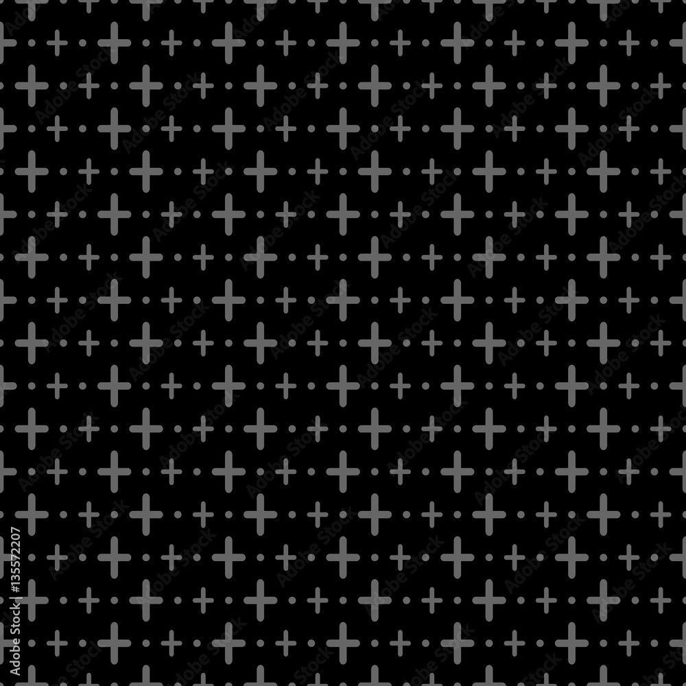 Halftone pattern made of crosses.Seamless stripe pattern.Abstract monochrome background.Vector regular texture Halftone pattern made of crosses.Seamless stripe pattern.Abstract monochrome background.Vector regular texture