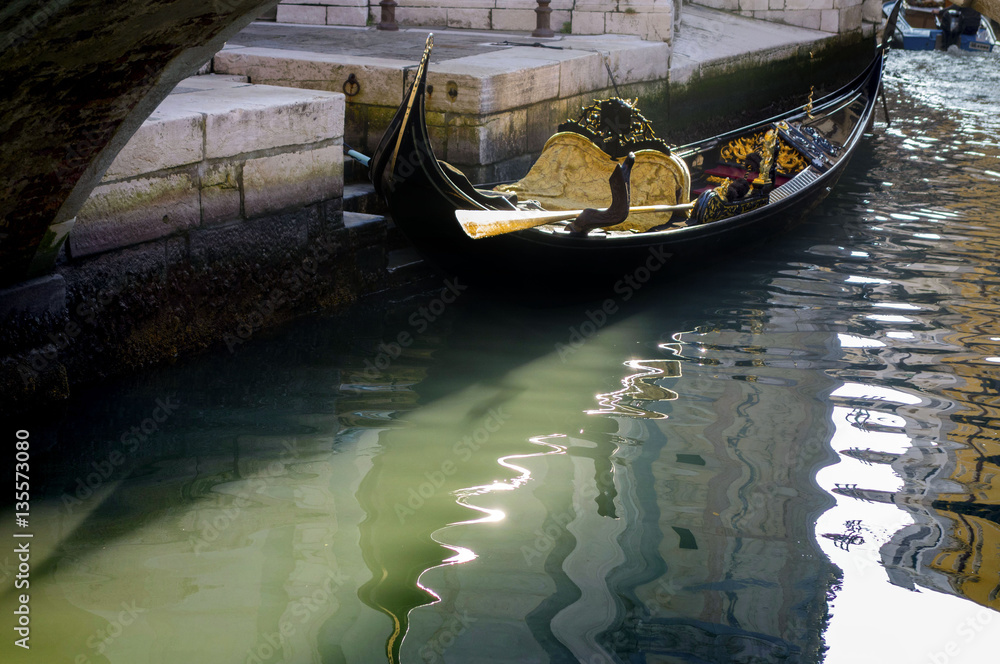 colorful whimsical reflections in the canals of Venice